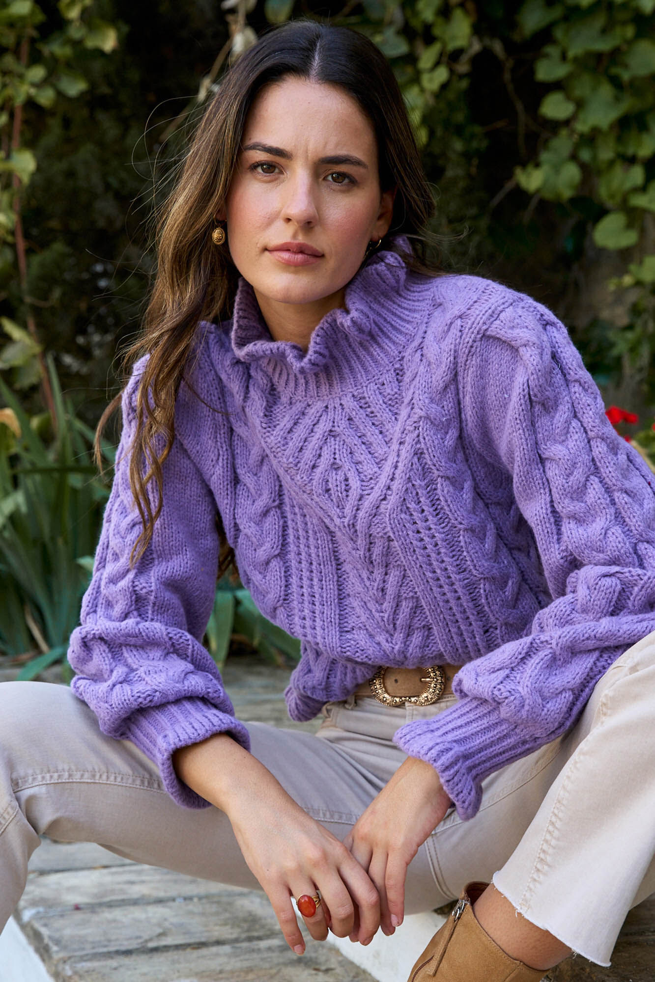 Cross knit hotsell jumper