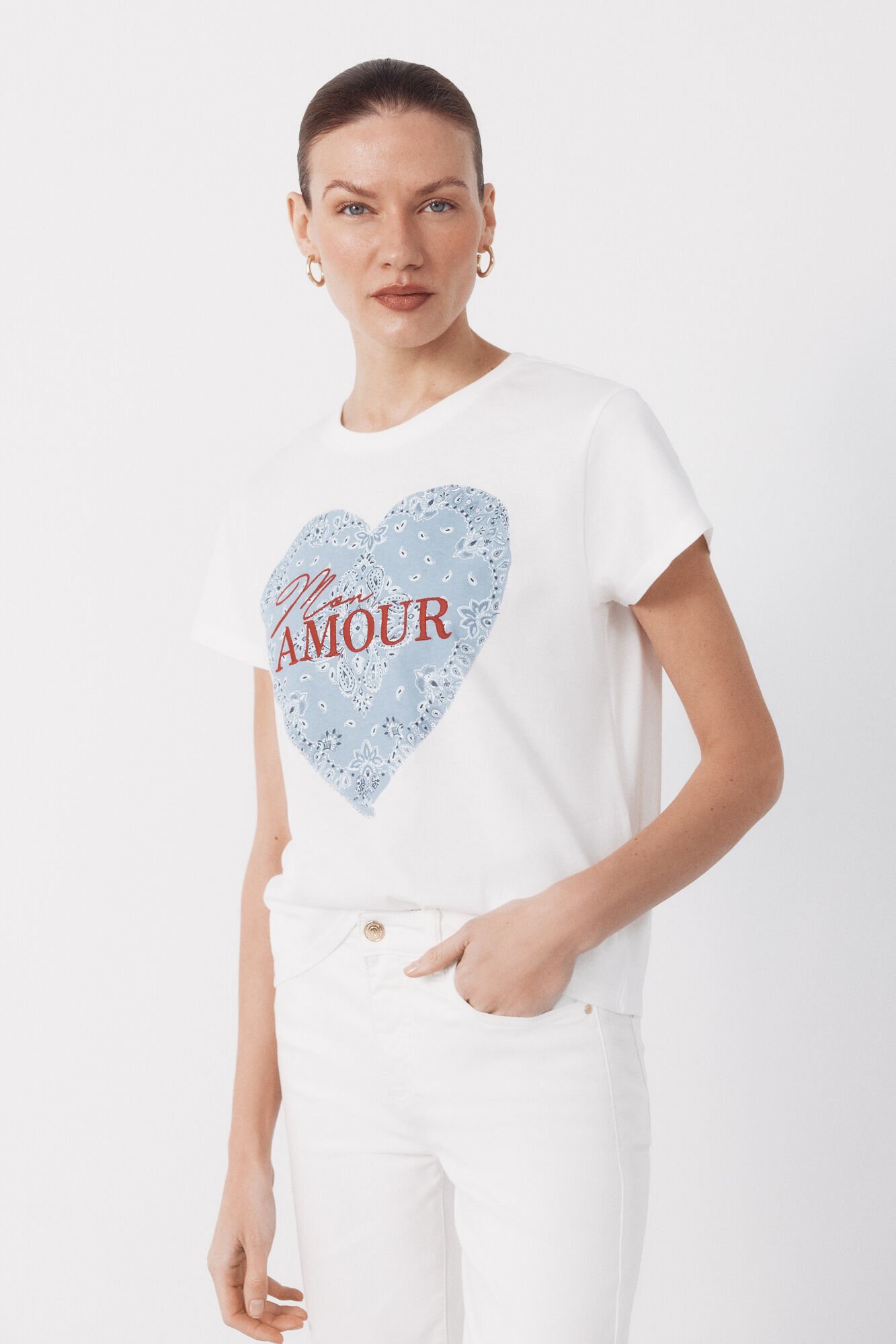 Cortefiel Positional print t-shirt