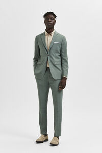 Selected Calças de linho slim fit