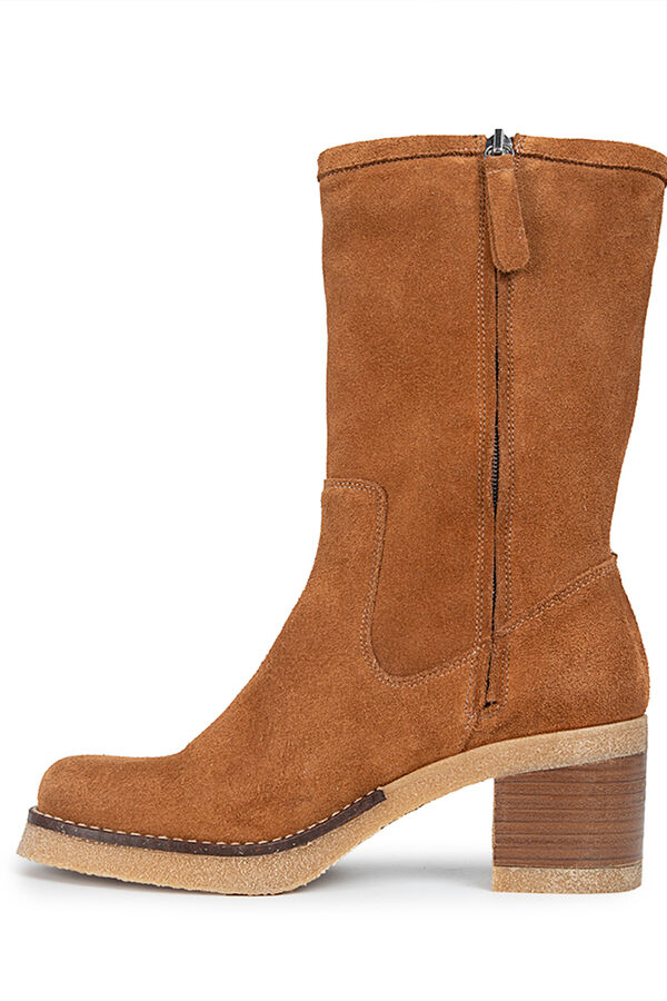 Popa Menger Suede Women's Heeled Boot Brown