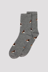Cortefiel Dog long socks Grey