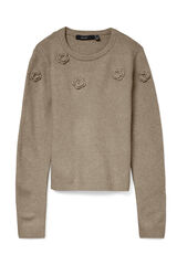 Vero Moda Jersey de punto cuello redondo Marrón