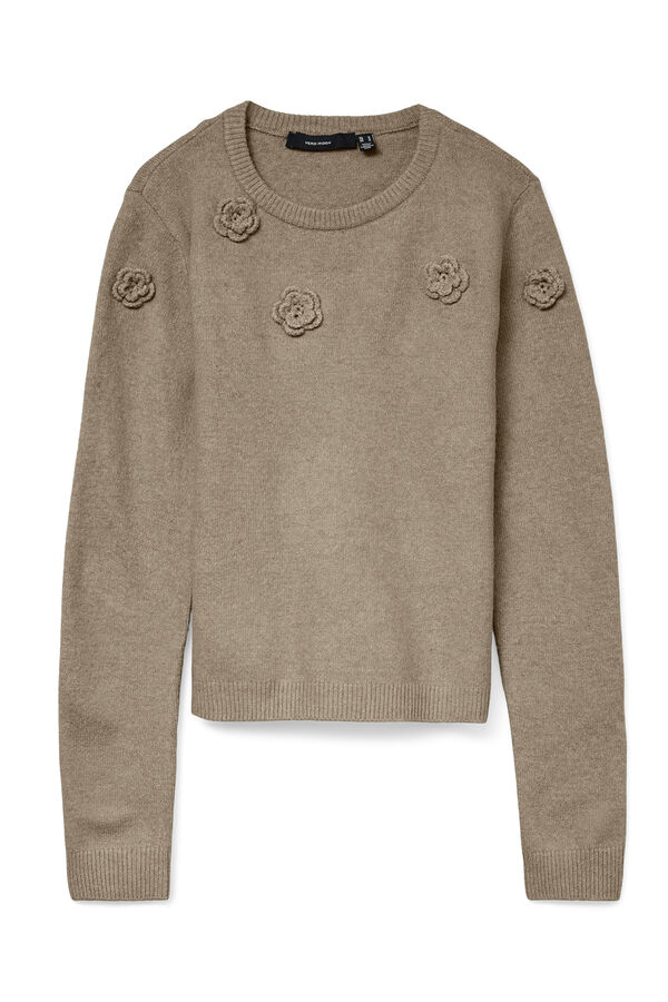Vero Moda Jersey de punto cuello redondo Marrón
