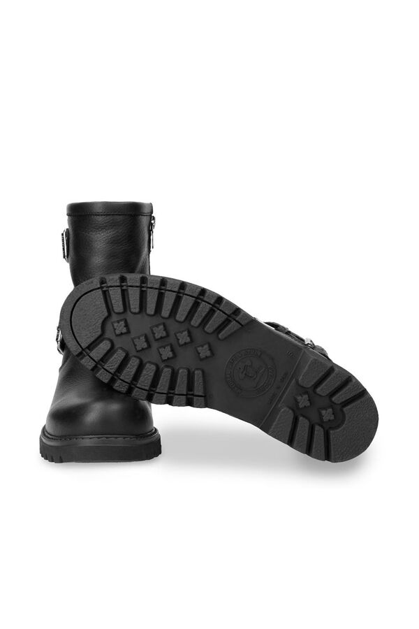 Cortefiel Botas de pele com forro de pele Preto