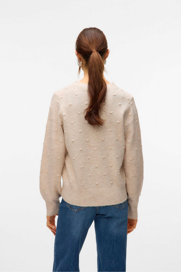 Vero Moda Camisola de bolinhas texturizada com malha  Cinzento
