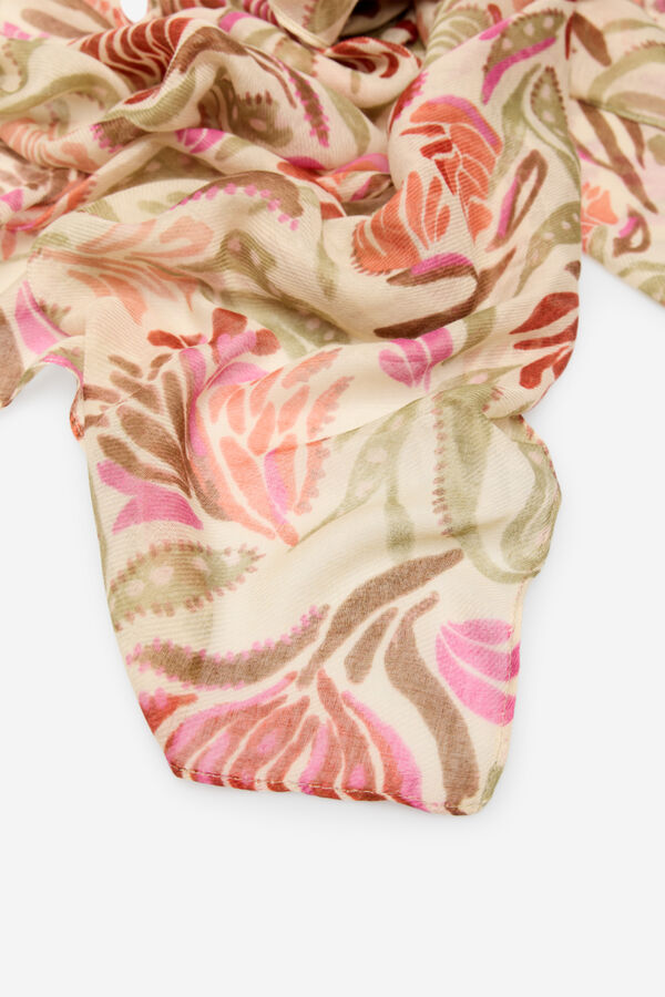 Cortefiel Multicoloured floral scarf Multicolour