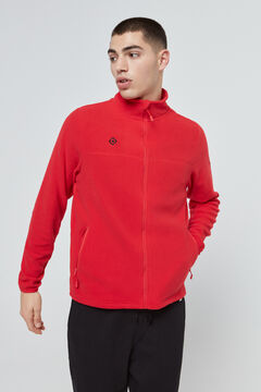 Cortefiel Fleece jacket Red