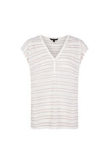 Cortefiel Striped structure T-shirt Beige