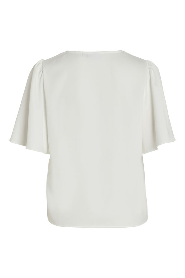 Cortefiel Short-sleeved blouse White