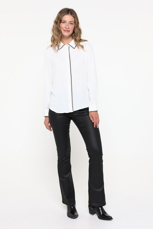 Cortefiel Shirt with embroidered detail  White