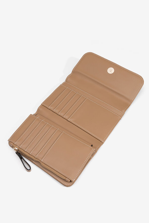 Vilanova Monedero Bicolor con Solapa Beige