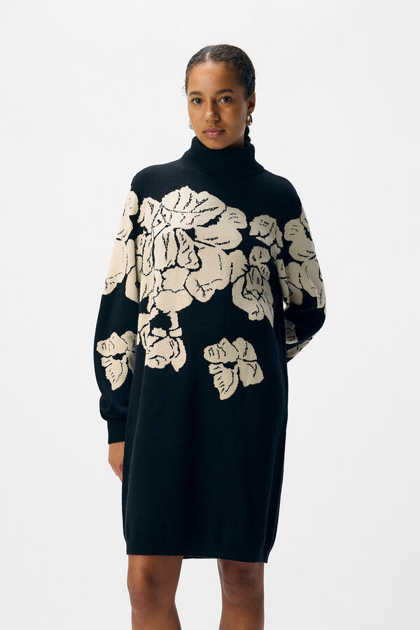 Object Vestido de malha estampado Preto