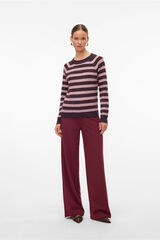 Vero Moda Camisola básico feminino de manga comprida Roxo