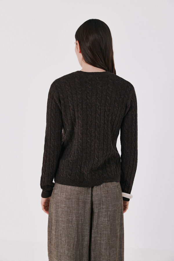 Cortefiel Camisola soft touch oitos Castanho