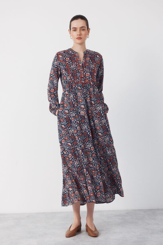 Vestido fluido estampado