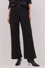 Cortefiel Pantalón punto roma espiga Black