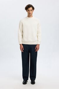 Selected Camisola de gola alta 100% algodão orgânico. 