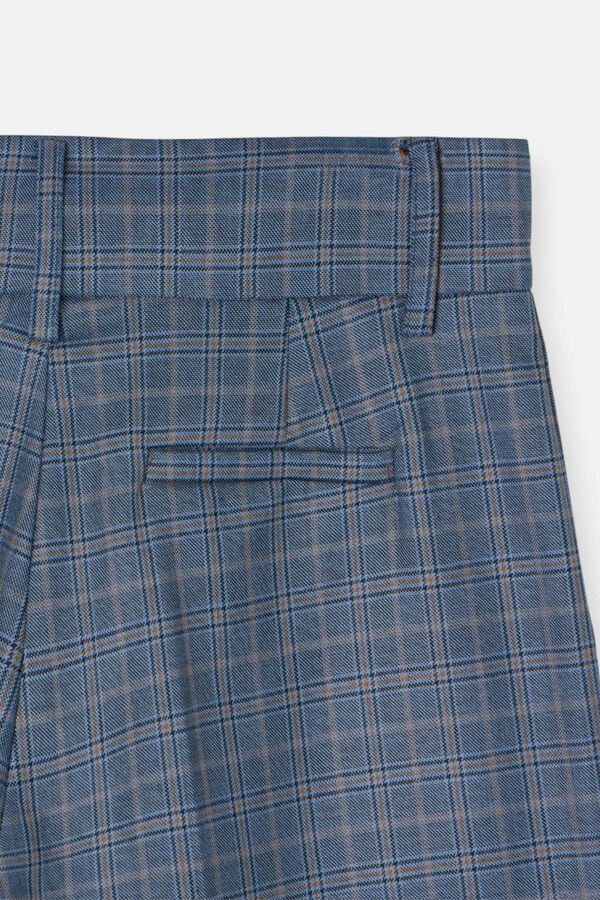 Silbon Checkered dress trouser Blue