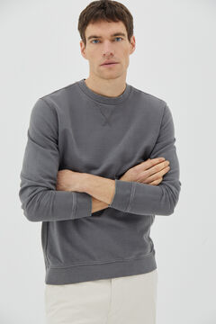 Cortefiel Crew-neck sweatshirt Gray