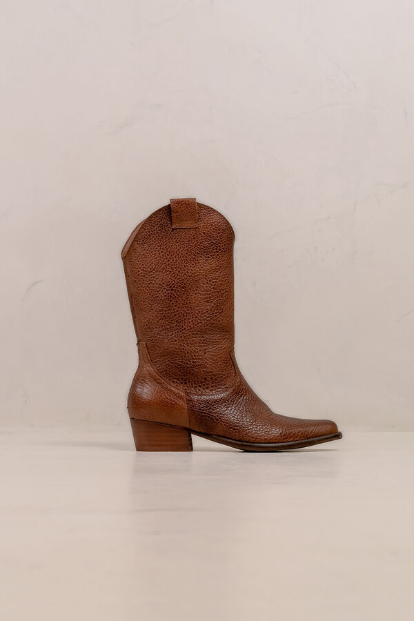 Bryan Stepwise Jandra Vintage leather Cowboy Boots Brown