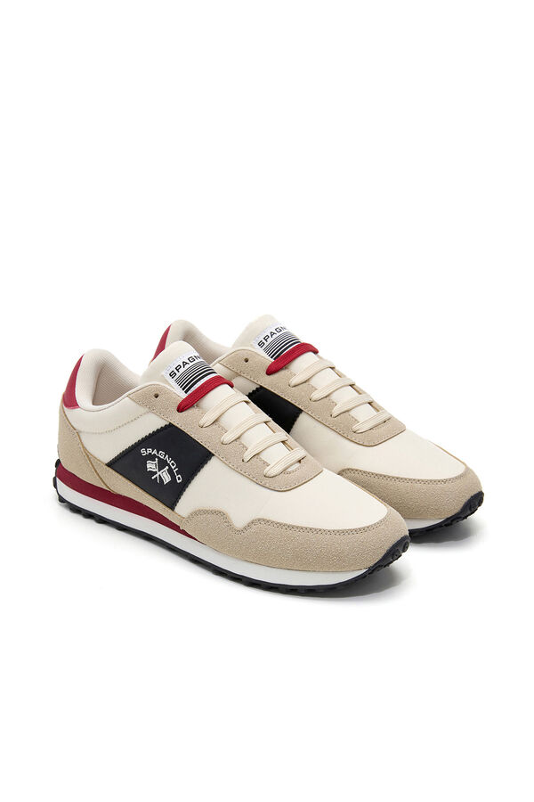Spagnolo Sapatilhas retro running Ecru