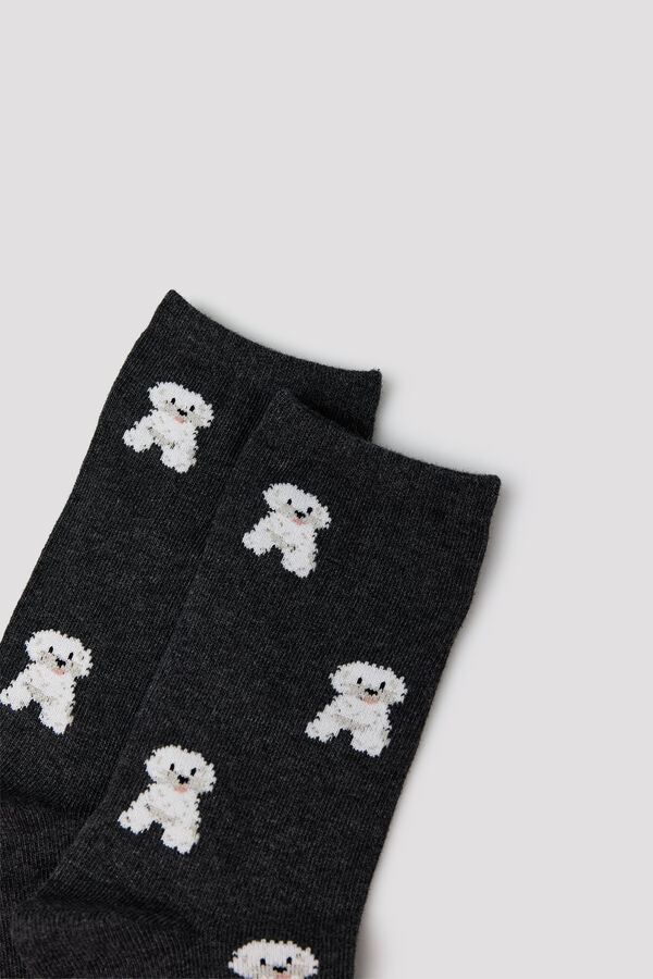 Cortefiel Poodle long socks Grey