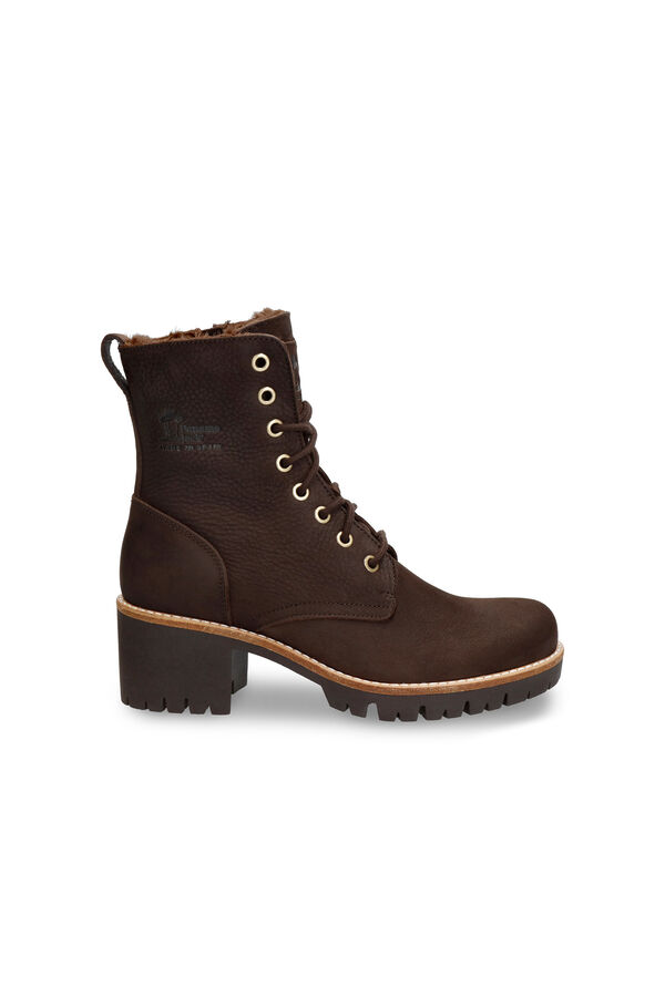 Panama Jack Botas de mulher com salto em pele nobuck Castanho