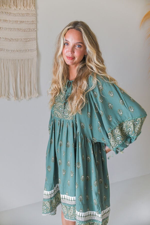 Jaase Vestido curto Adela Verde