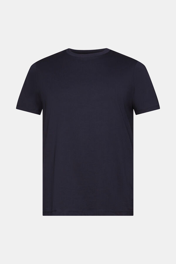 Cortefiel Camiseta básica slim fit algodón Azul marino