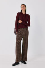 Cortefiel Scarf T-shirt Maroon
