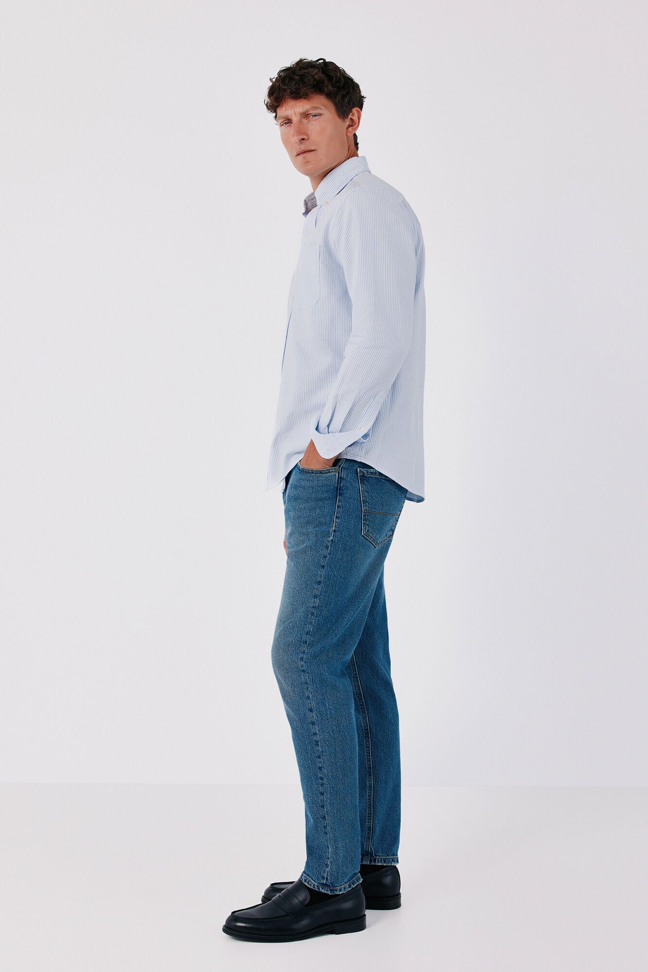 Cortefiel Candela striped Oxford shirt