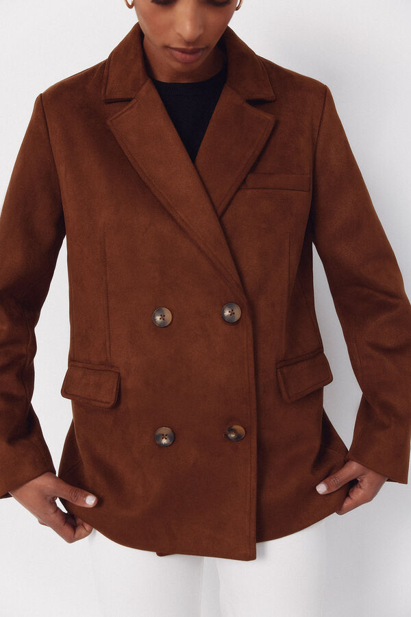 Cortefiel American-style fabric with a suede effect Brown