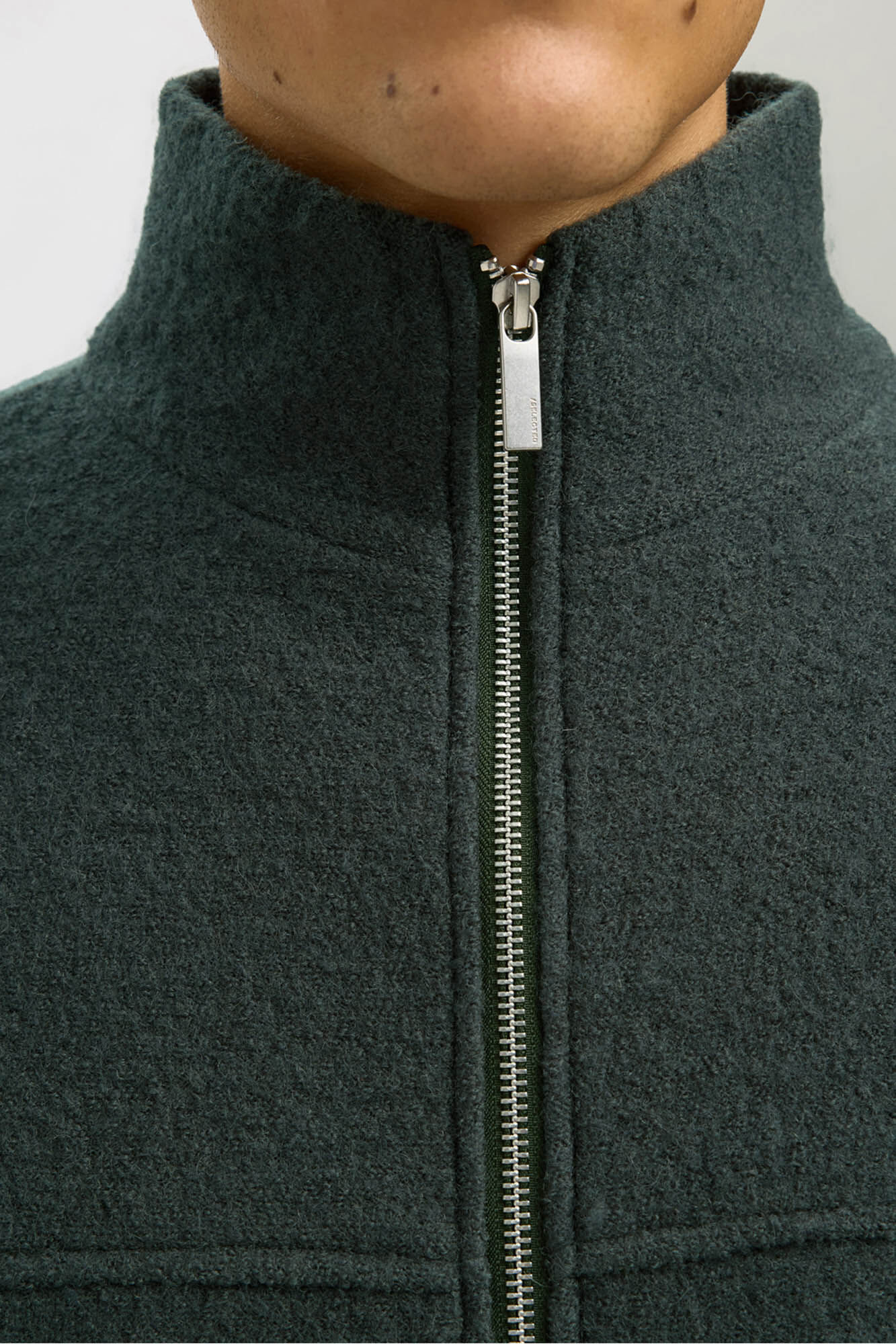 Selected C&aacute;rdigan cremallera 100% lana