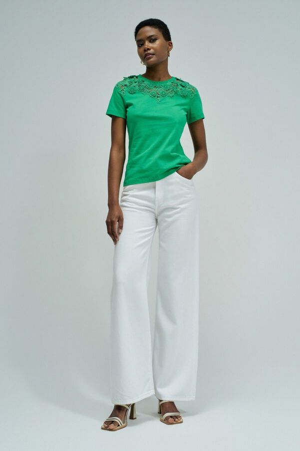 Salsa Jeans Camiseta con estampado floral Verde