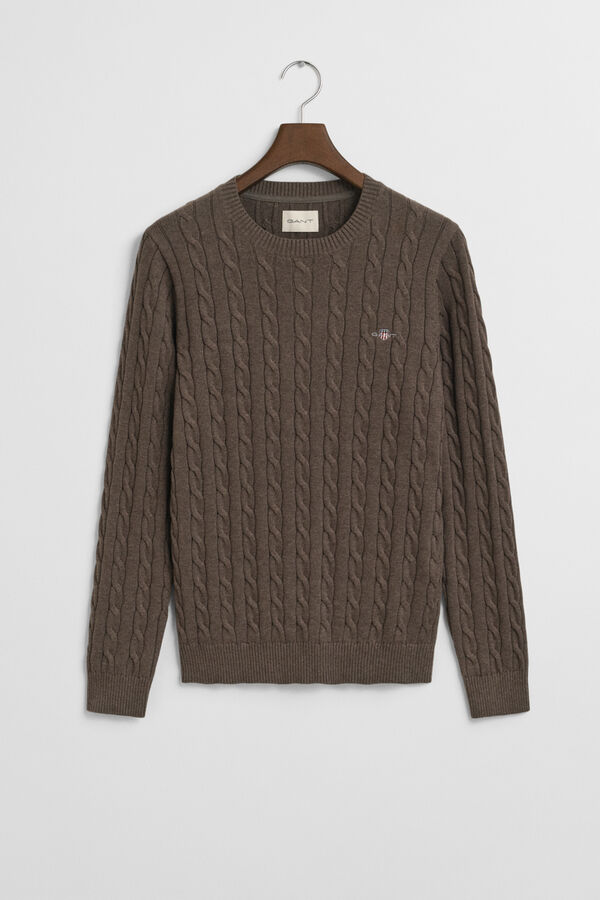 Gant Camisola de algodão com gola redonda Verde