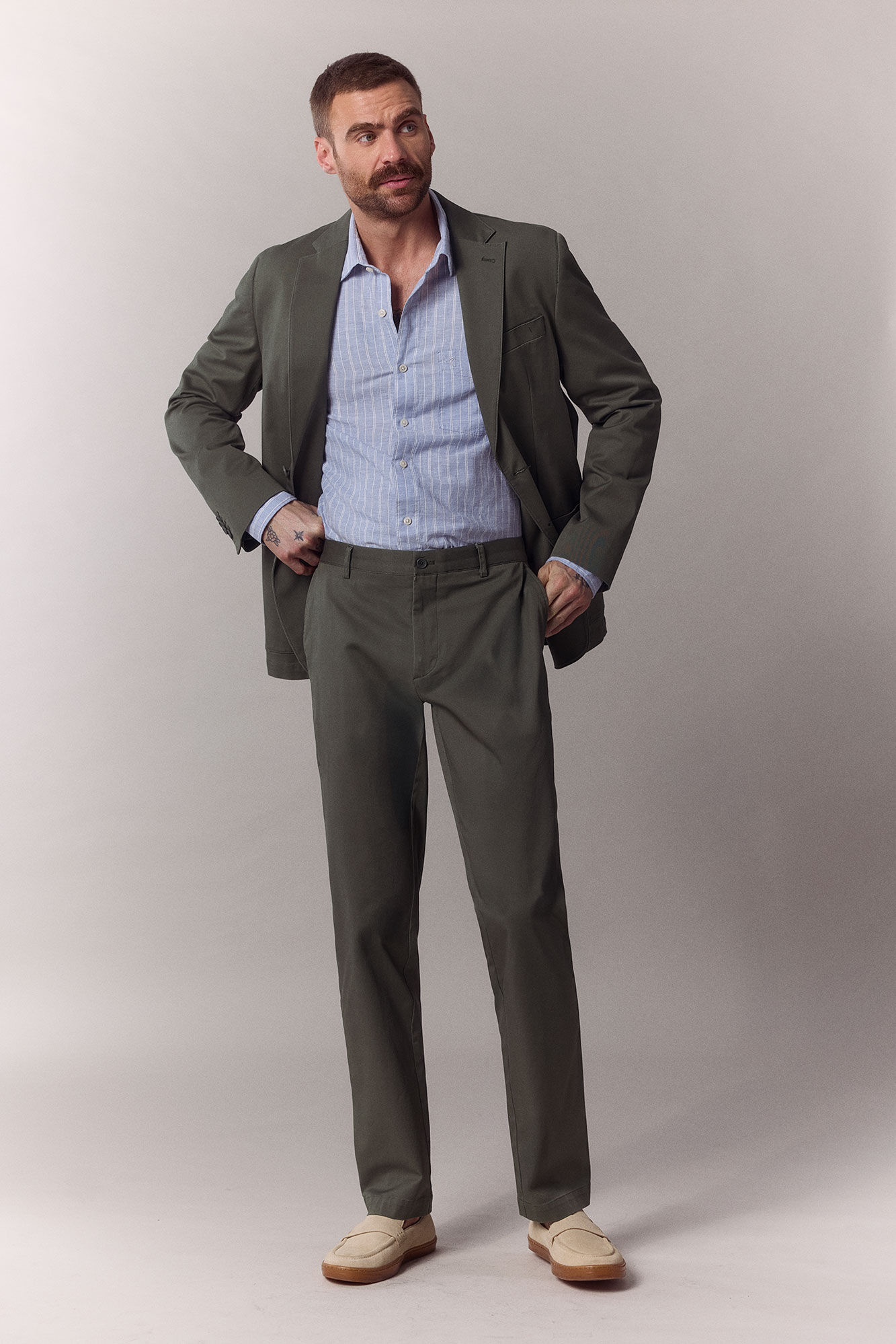 OOTO Pantal&oacute;n traje coordinado algod&oacute;n