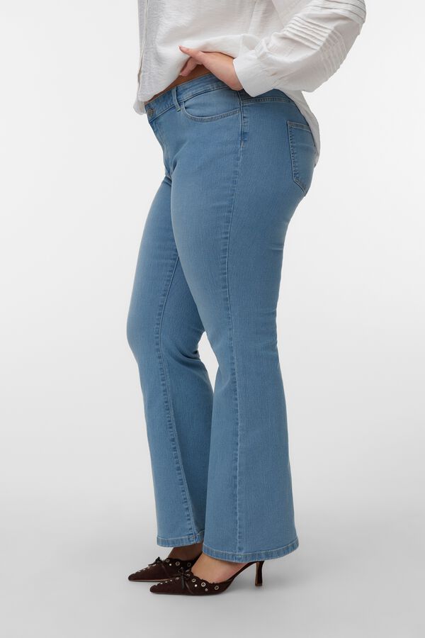 Vero Moda Curve Jeans boca de sino largos tamanho grande Azul