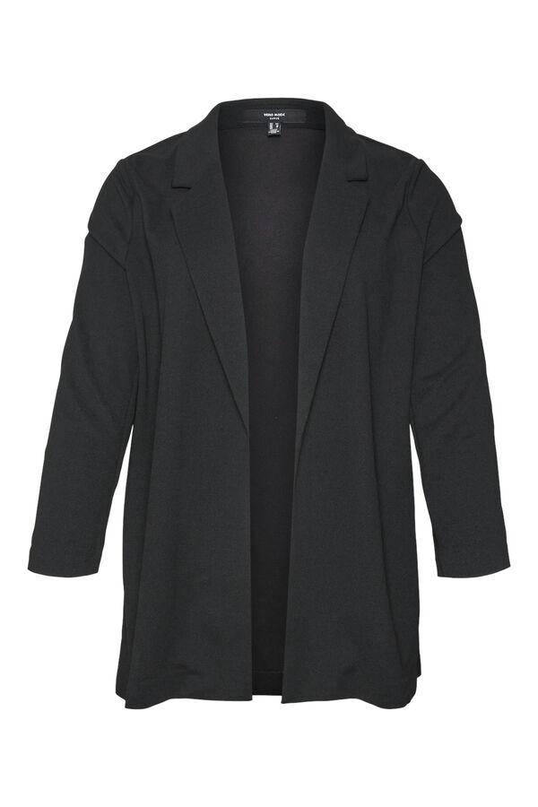 Cortefiel Regular fit inverted collar blazer Black