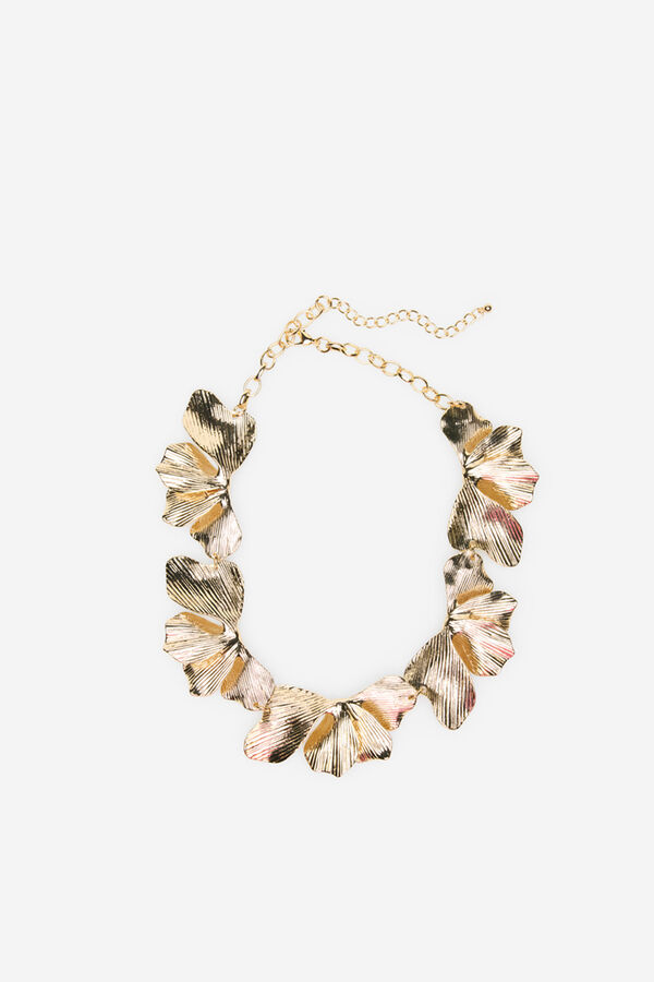 Cortefiel Petal necklace Gold