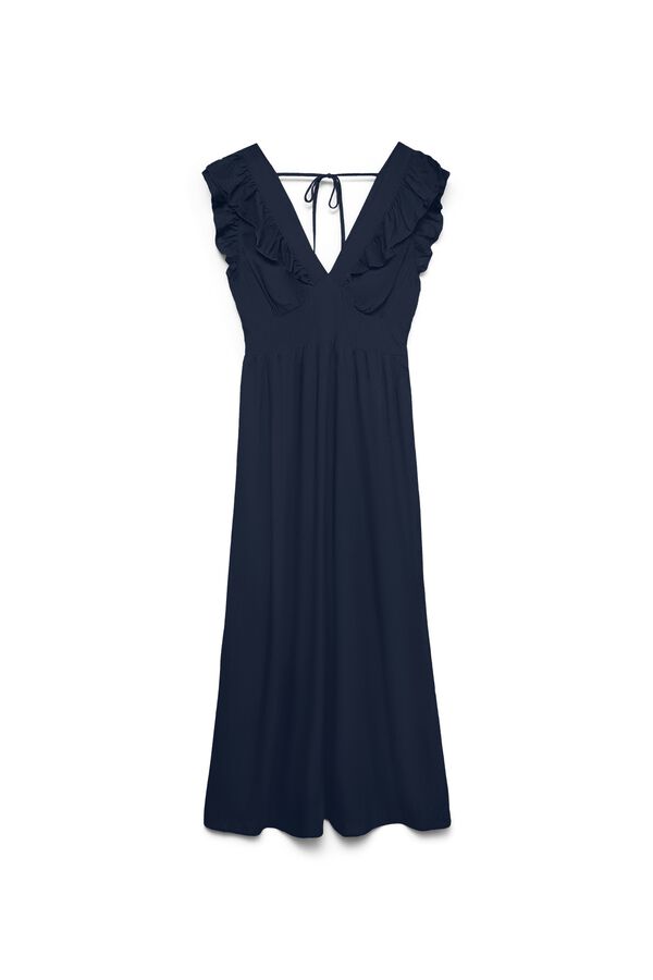 Vero Moda Vestido comprido decote em bico Azul