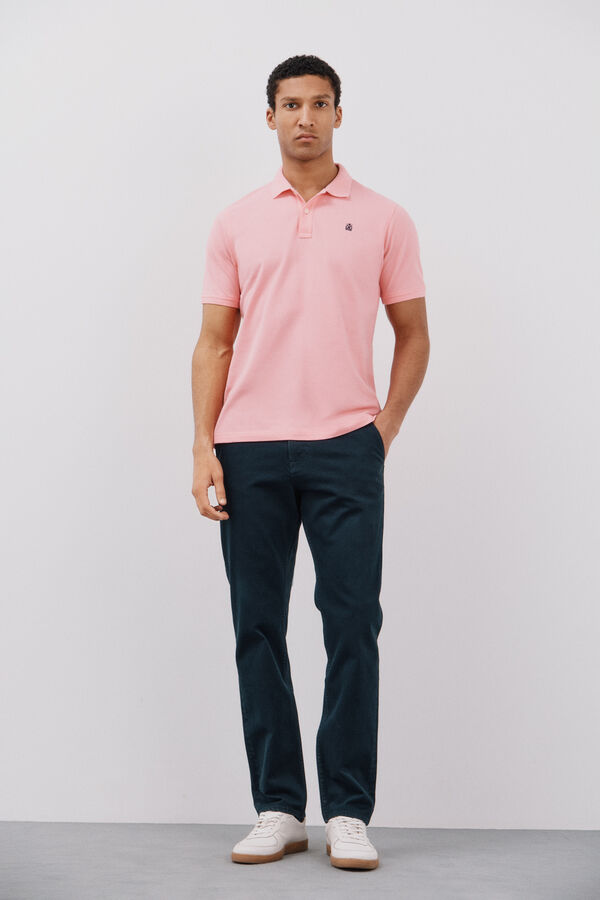 Cortefiel Basic piqué polo shirt Coral