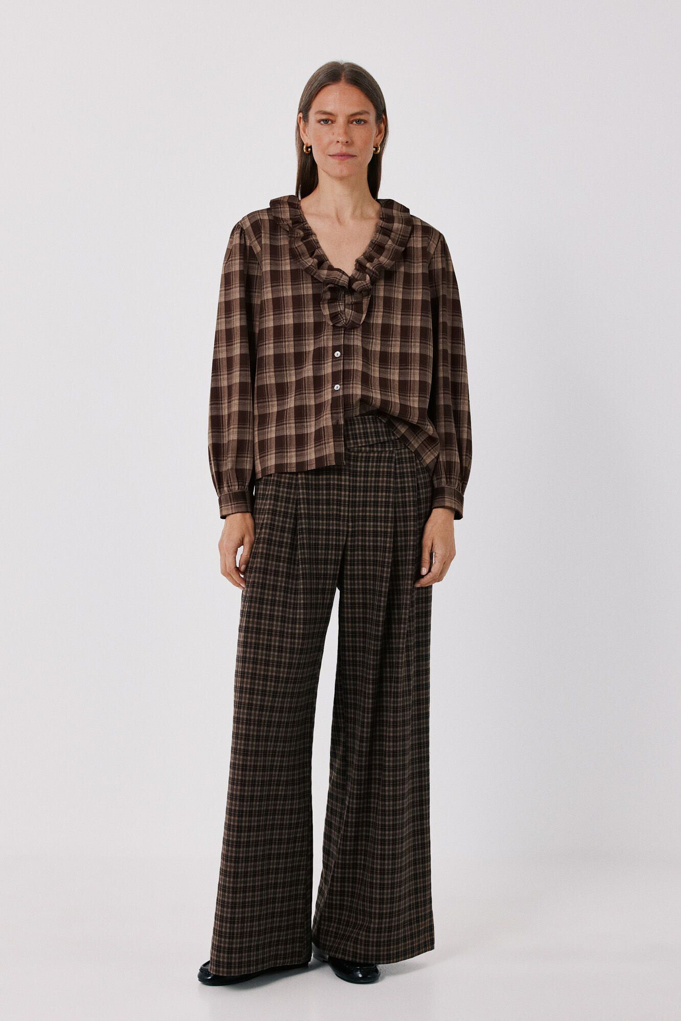 Cortefiel Women's plaid trousers