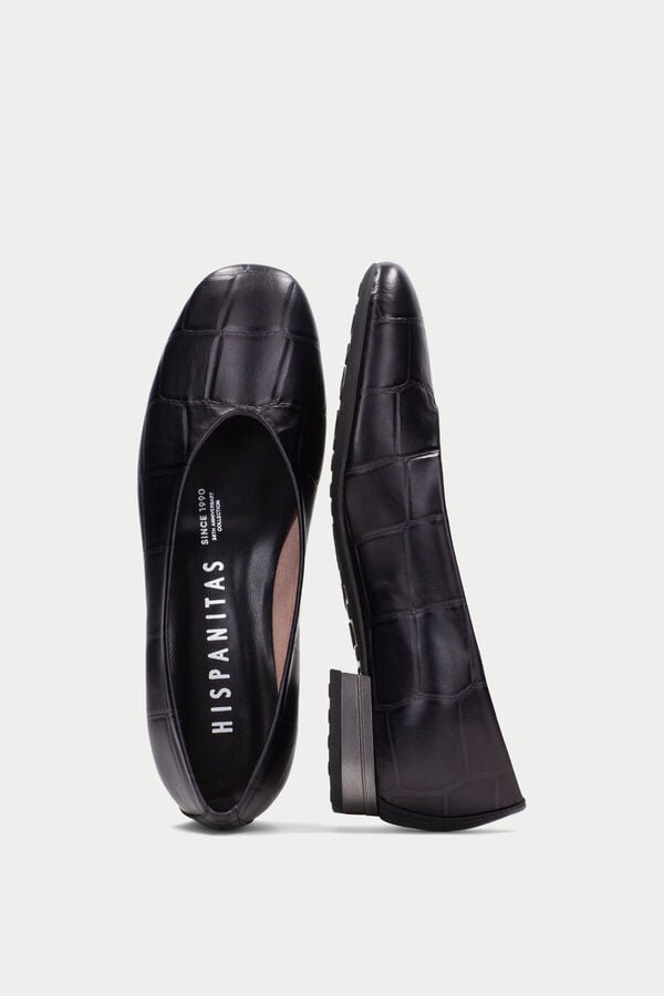 Hispanitas Metallic Oslo ballet flats Black