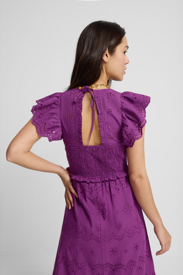 Silbon Openwork dress Purple