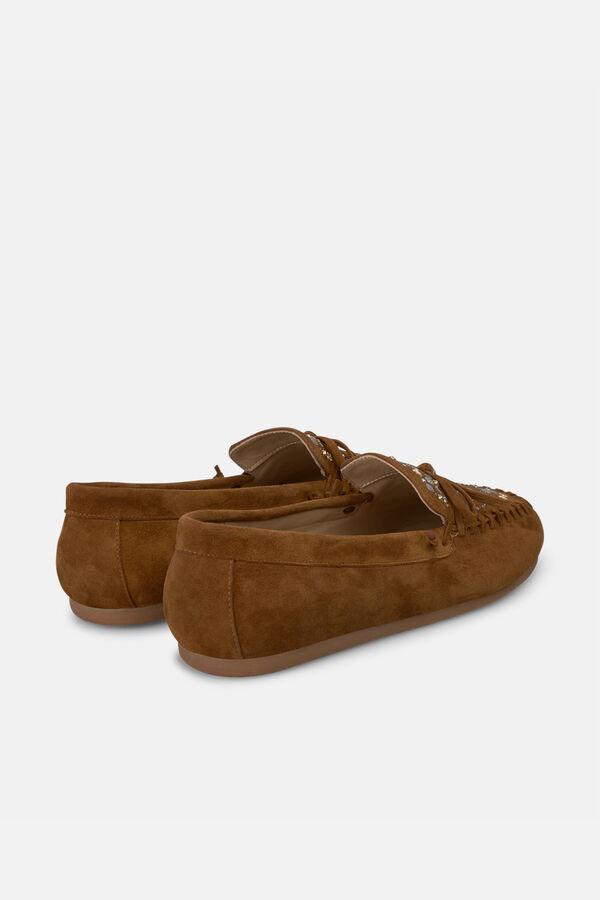 Alma en Pena Mocassim de camur&ccedil;a Castanho