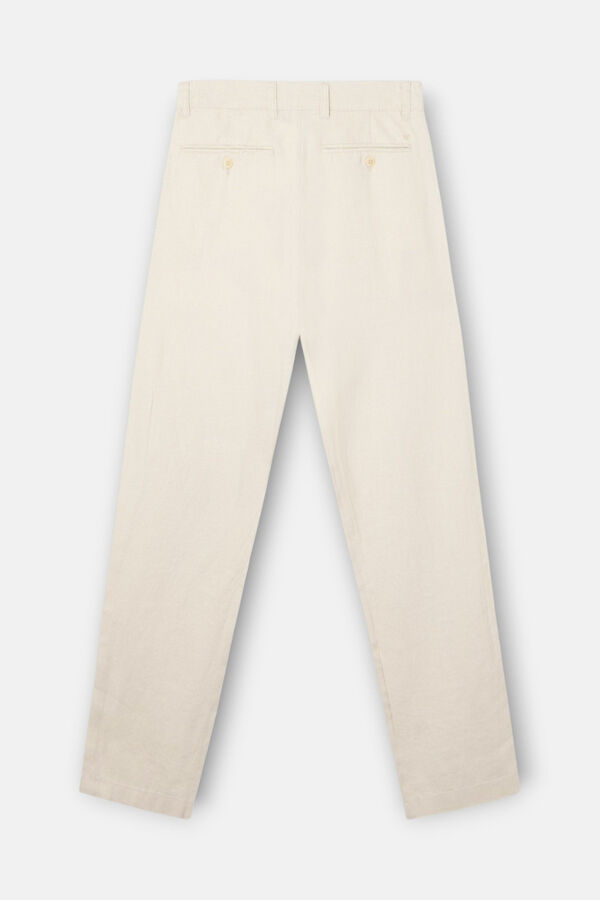 Silbon Cal&ccedil;a desportiva chino em linho Tostado