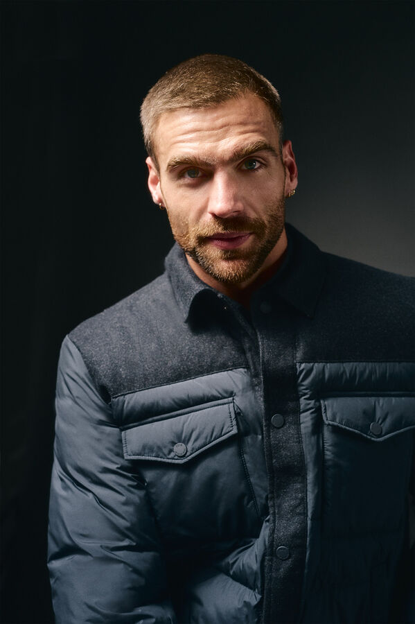 OOTO Sobrecamisa acolchoada com bolsos Azul