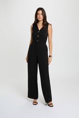Morgan V-neck long jumpsuit Black