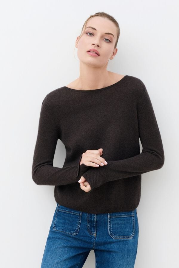 Caroll Camisola caxemira Mzoan Preto