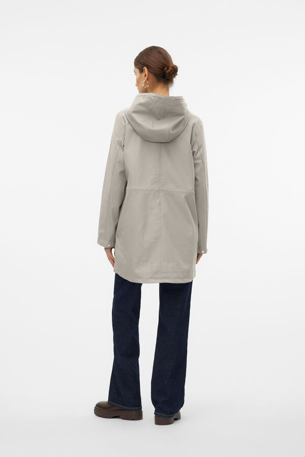 Vero Moda Impermeável de manga comprida com capuz Cinzento